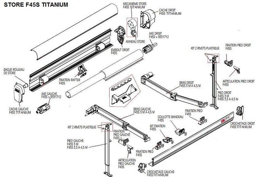 FIAMMA Pièces détachées F45 Ti